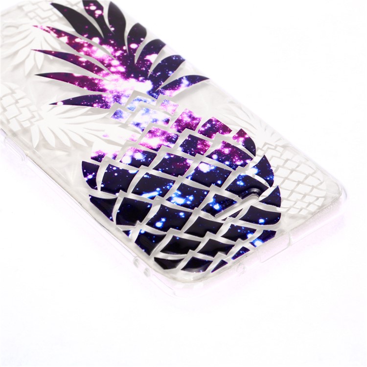 Pattern Printing Embossed 3D Diamond Surface TPU Cell Phone Case for Xiaomi Redmi 6A - Purple Pineapple-3