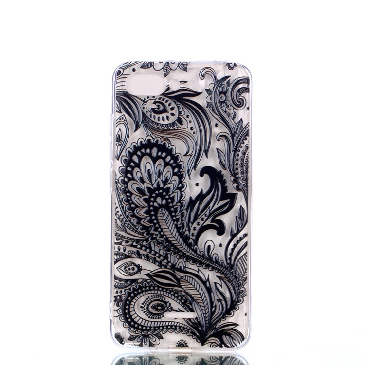 Pattern Printing Embossed 3D Diamond Surface TPU Cover Shell for Xiaomi Redmi 6A - Paisley Pattern-2