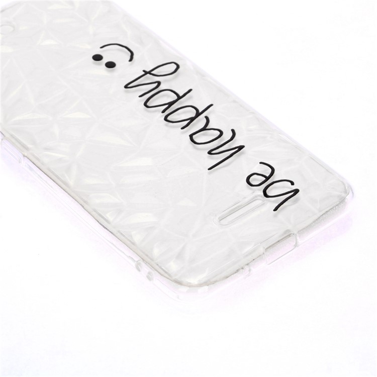 Pattern Printing Embossed 3D Diamond Surface TPU Protective Case for Xiaomi Redmi 6A - Be Happy-3