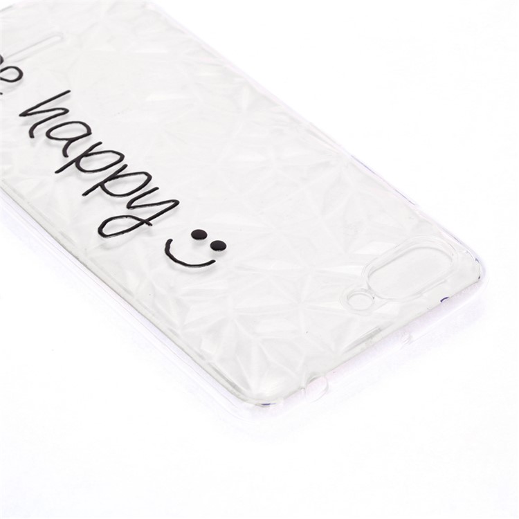 Pattern Printing Embossed 3D Diamond Surface TPU Protective Case for Xiaomi Redmi 6A - Be Happy-4
