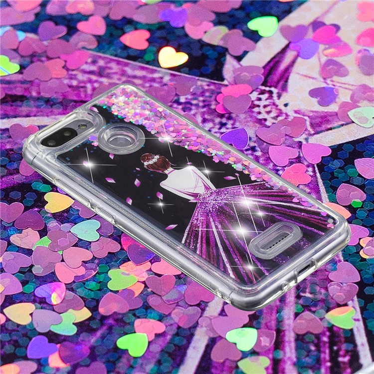 Dynamic Glitter Powder Sequins Patterned TPU Case Cover for Xiaomi Redmi 6 (Dual Camera: 12MP+5MP) - Pretty Girl-8