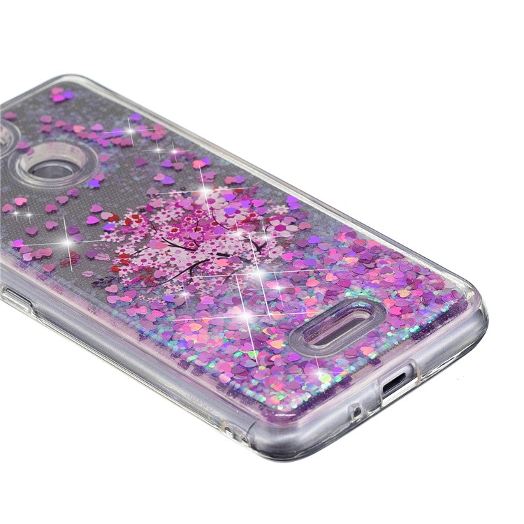 Coque En TPU À Motif De Paillettes De Poudre Dynamique À Motifs Pour Xiaomi Redmi 6 (double Caméra: 12MP + 5MP) - Arbre Fleuri-5