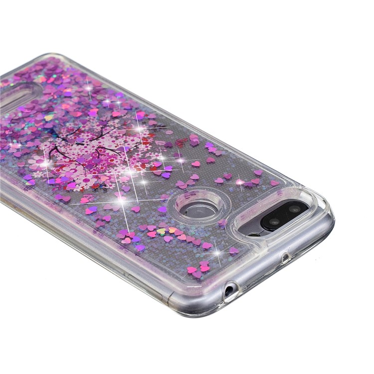 Coque En TPU À Motif De Paillettes De Poudre Dynamique À Motifs Pour Xiaomi Redmi 6 (double Caméra: 12MP + 5MP) - Arbre Fleuri-6