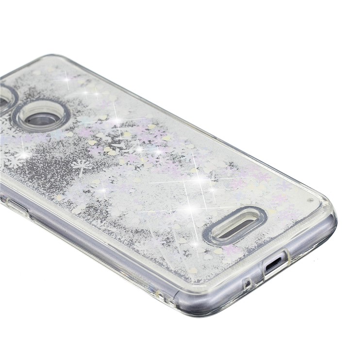Dynamic Glitter Powder Sequins Patterned TPU Accessory Case for Xiaomi Redmi 6 (Dual Camera: 12MP+5MP) - White Birds-6