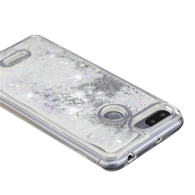 Dynamic Glitter Powder Sequins Patterned TPU Accessory Case for Xiaomi Redmi 6 (Dual Camera: 12MP+5MP) - White Birds-7