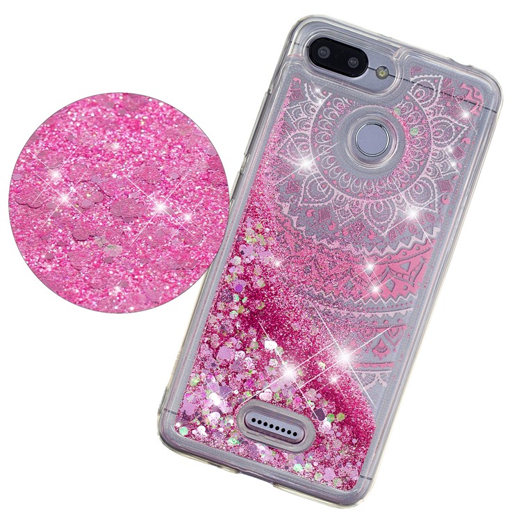 Couverture D'accessoires En TPU À Motifs De Paillettes De Poudre Dynamique Pour Xiaomi Redmi 6 (double Caméra: 12MP + 5MP) - Mandala-4