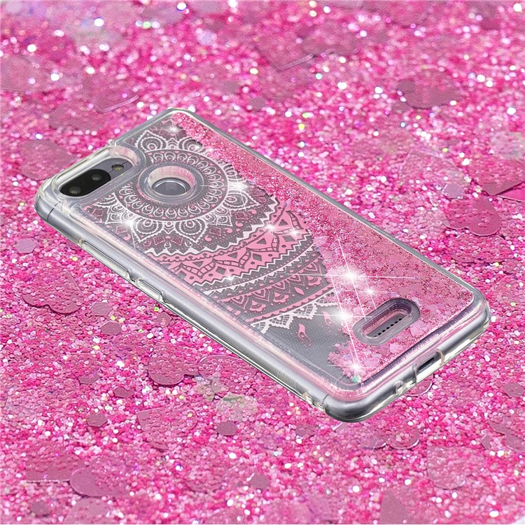 Couverture D'accessoires En TPU À Motifs De Paillettes De Poudre Dynamique Pour Xiaomi Redmi 6 (double Caméra: 12MP + 5MP) - Mandala-5