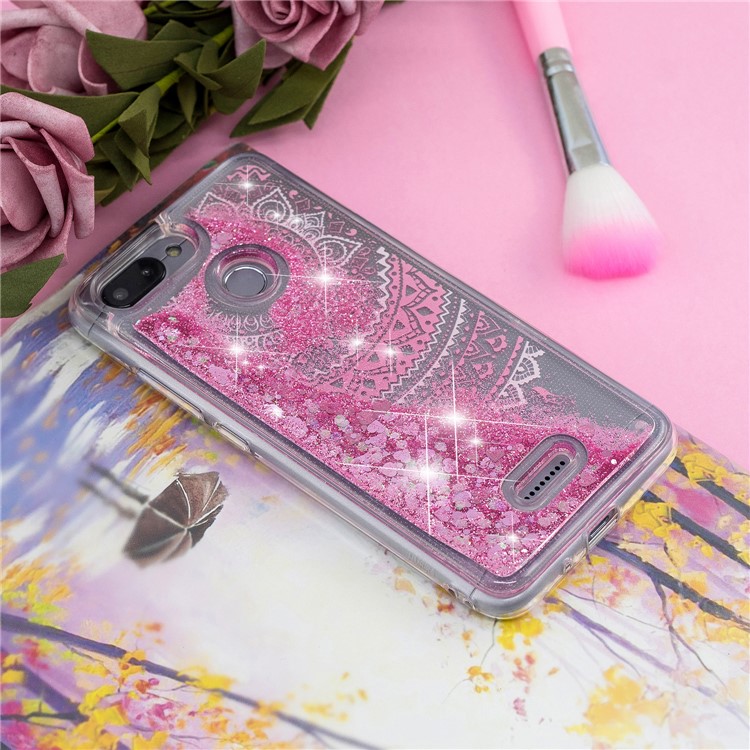 Couverture D'accessoires En TPU À Motifs De Paillettes De Poudre Dynamique Pour Xiaomi Redmi 6 (double Caméra: 12MP + 5MP) - Mandala-8