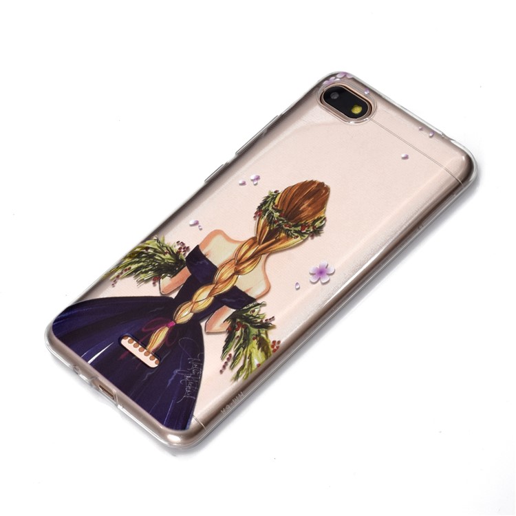Pattern Printing Embossed TPU Shell Case for Xiaomi Redmi 6A - Charming Girl-3