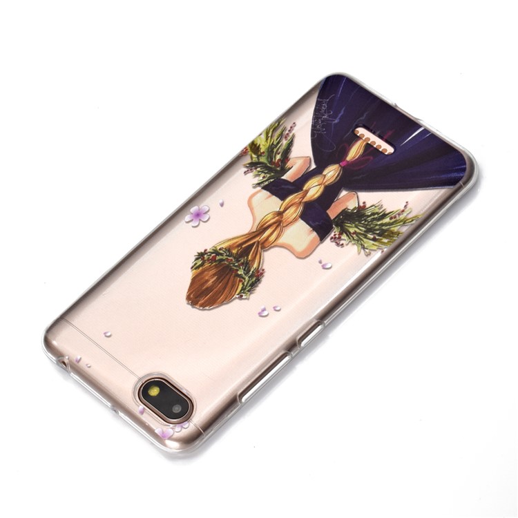 Pattern Printing Embossed TPU Shell Case for Xiaomi Redmi 6A - Charming Girl-4