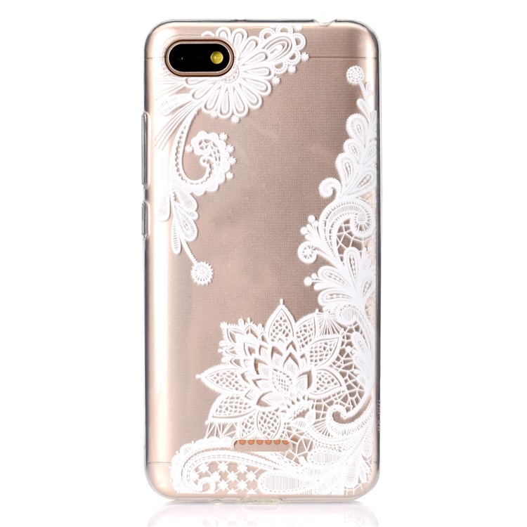 Pattern Printing Embossed TPU Phone Case for Xiaomi Redmi 6A - Elegant Flower-2
