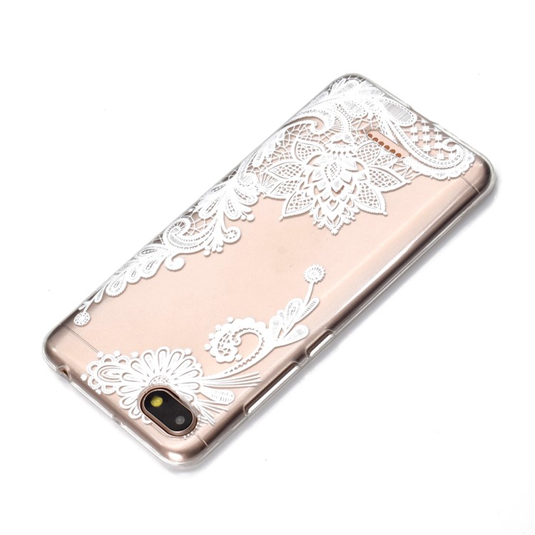 Pattern Printing Embossed TPU Phone Case for Xiaomi Redmi 6A - Elegant Flower-4