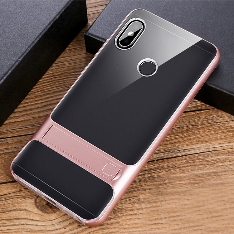ELEGANCE TPU Plastic Hybrid Phone Shell with Kickstand for Xiaomi Redmi Note 5 Pro (Dual Camera) / Redmi Note 5 (China) - Rose Gold-2