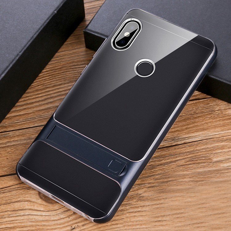 ELEGANCE TPU Plastic Hybrid Mobile Cover with Kickstand for Xiaomi Redmi Note 5 Pro (Dual Camera) / Redmi Note 5 (China) - Blue-2