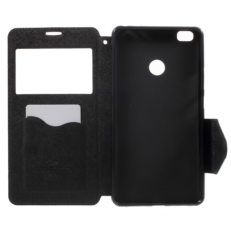ROAR KOREA View Window Leather Stand Case for Xiaomi Mi Max - Black-4