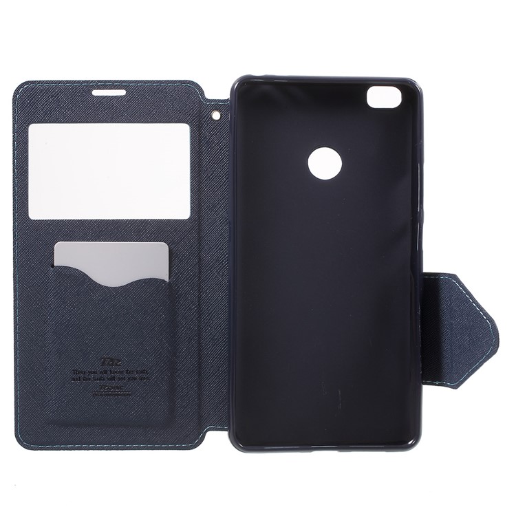 ROAR View Window Leather Card Holder Cover for Xiaomi Mi Max - Baby Blue-4