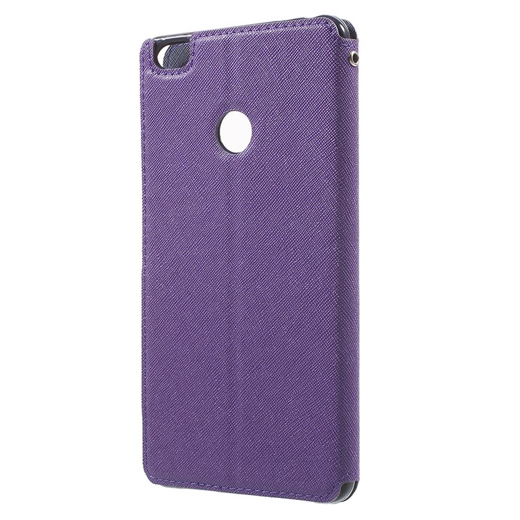 ROAR View Window Leather Card Holder Cover with Stand for Xiaomi Mi Max - Purple-2