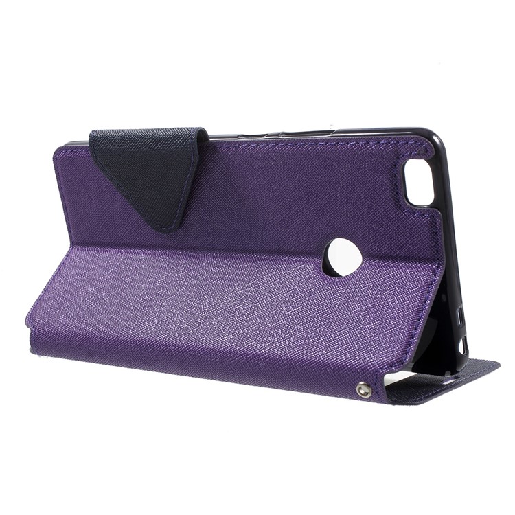 ROAR View Window Leather Card Holder Cover with Stand for Xiaomi Mi Max - Purple-3