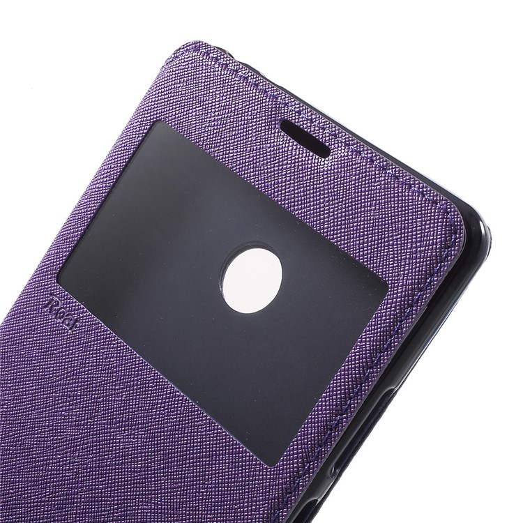 ROAR View Window Leather Card Holder Cover with Stand for Xiaomi Mi Max - Purple-6