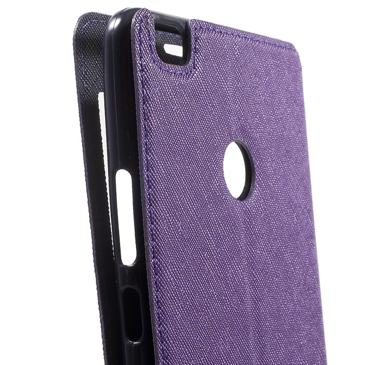 ROAR View Window Leather Card Holder Cover with Stand for Xiaomi Mi Max - Purple-7