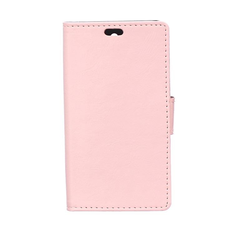 Crazy Horse Texture Wallet Leather Magnetic Flip Case for Xiaomi Mi 8 Pro - Pink-1
