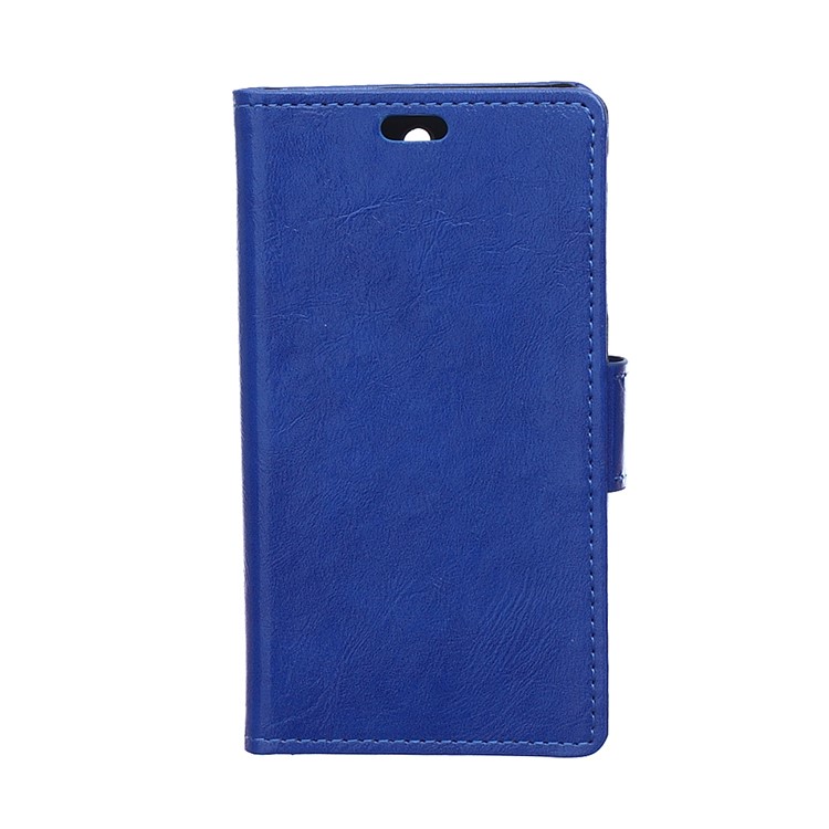 Crazy Horse Texture Wallet Leather Protector Cover for Xiaomi Mi 8 Pro - Blue-1