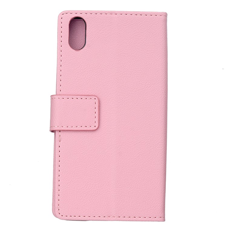 Wallet Stand Flip Leather Phone Case for Xiaomi Mi 8 Pro - Pink-3