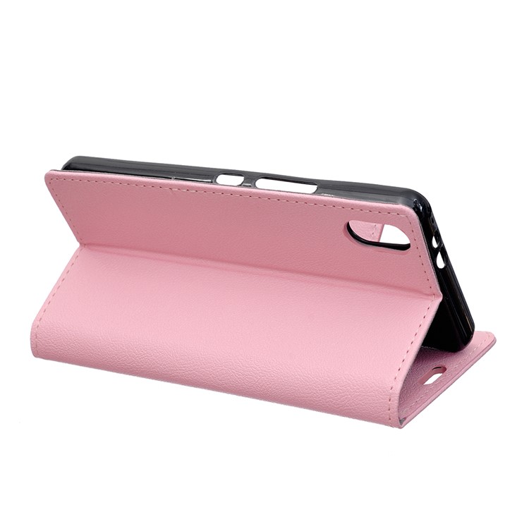 Wallet Stand Flip Leather Phone Case for Xiaomi Mi 8 Pro - Pink-5