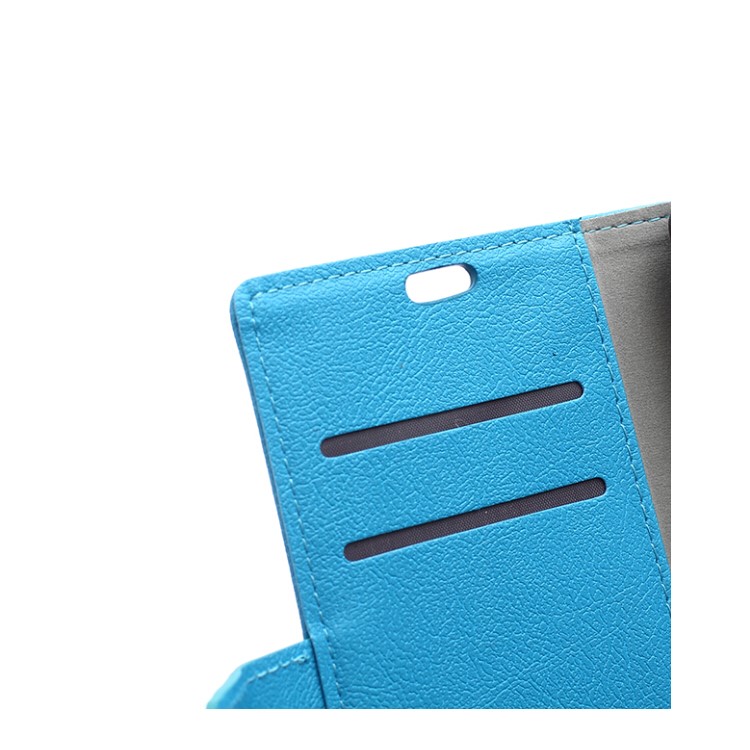 Wallet Stand Protective Leather Phone Cover for Xiaomi Mi 8 Pro - Blue-2