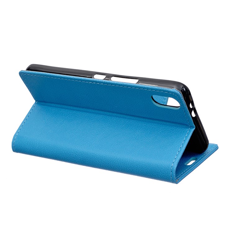 Wallet Stand Protective Leather Phone Cover for Xiaomi Mi 8 Pro - Blue-4