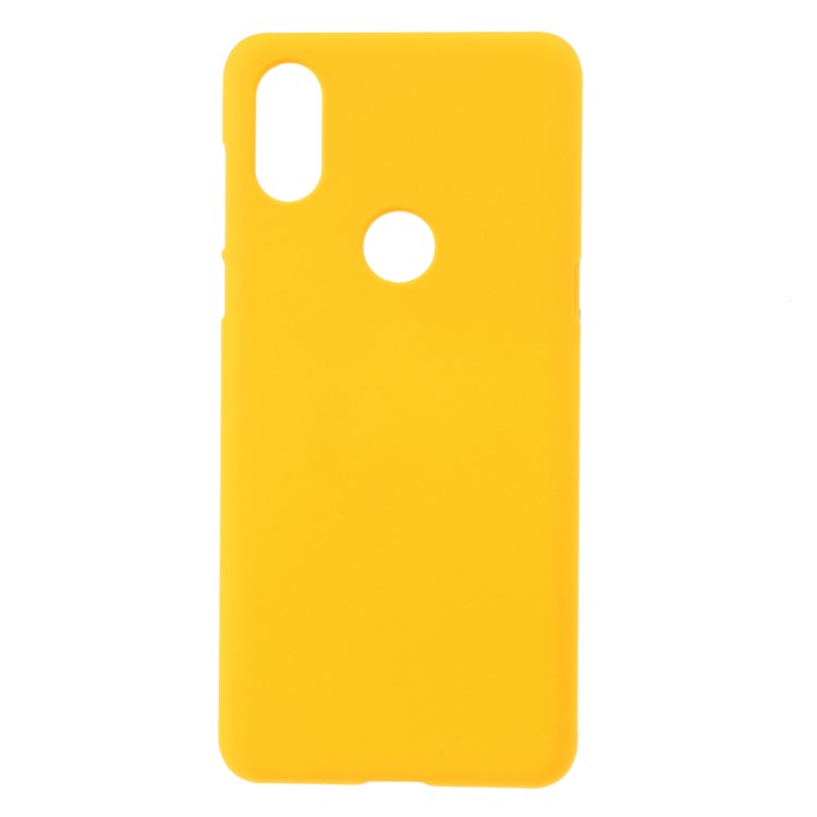 Rubberized Hard Phone Cover Case for Xiaomi Mi Mix 3 - Yellow-1