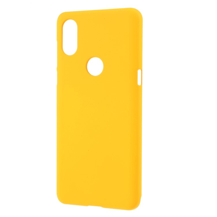 Rubberized Hard Phone Cover Case for Xiaomi Mi Mix 3 - Yellow-2
