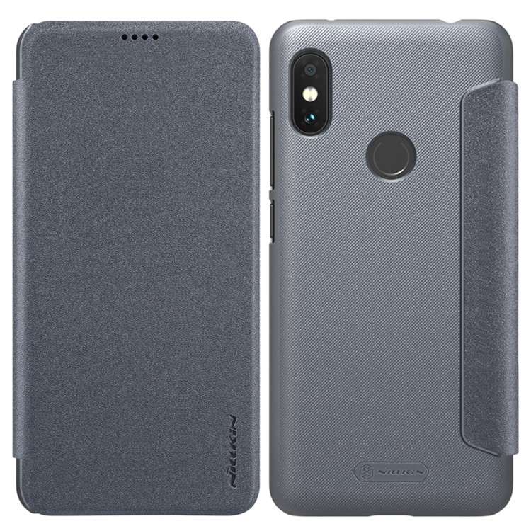 

NILLKIN Sparkle Series Smart PU Leather Mobile Flip Case for Xiaomi Redmi Note 6 Pro - Grey, Xiaomi Redmi Note 6 Pro