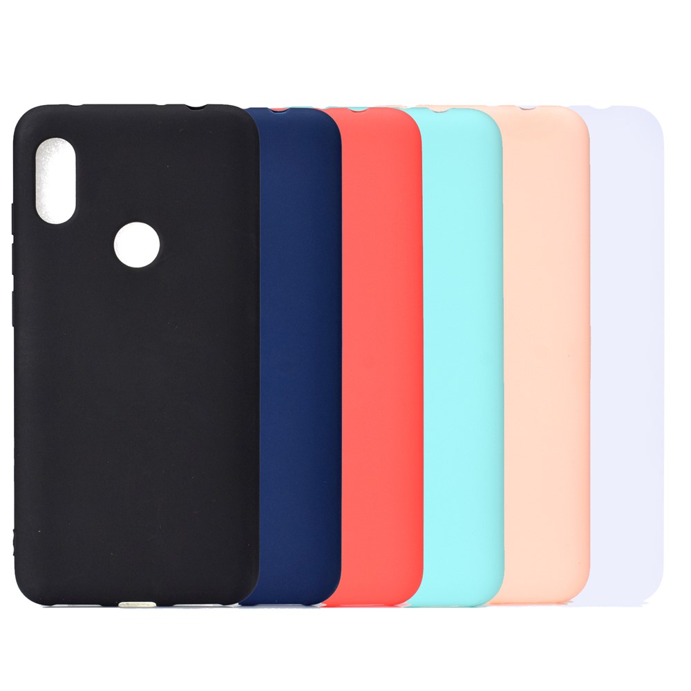 Solid Color Soft Matte TPU Back Case for Xiaomi Redmi Note 6 Pro - Black-7