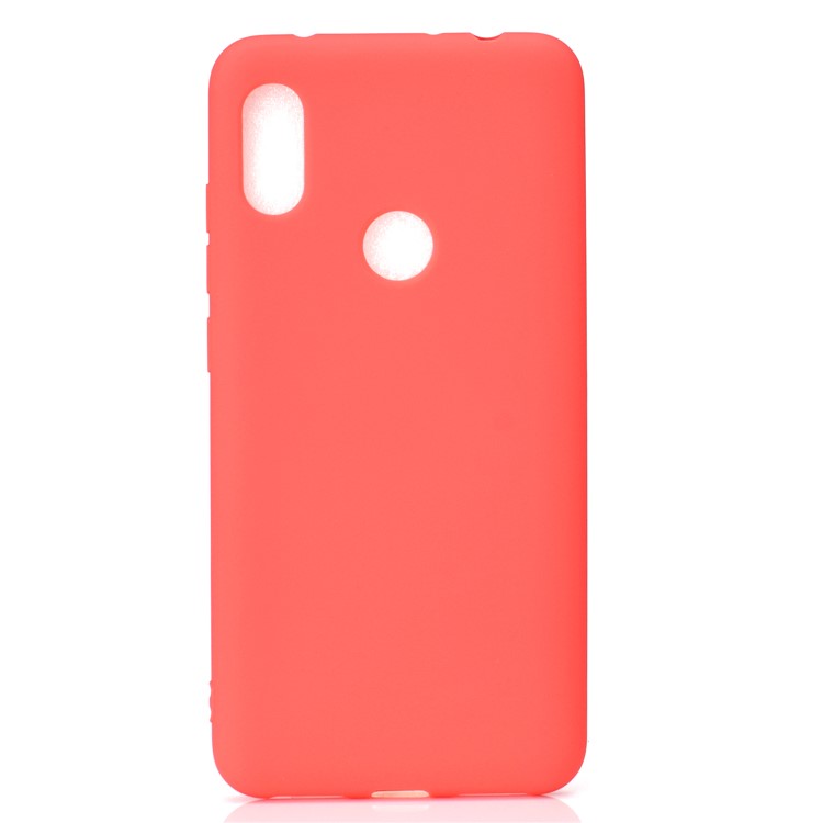 Solid Color Soft Matte TPU Gel Cover for Xiaomi Redmi Note 6 Pro - Red-2