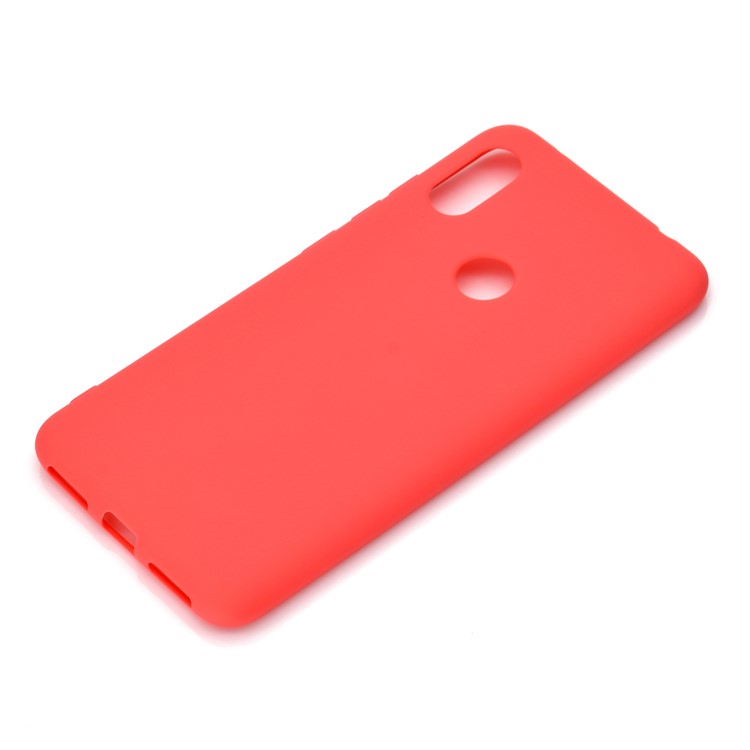 Solid Color Soft Matte TPU Gel Cover for Xiaomi Redmi Note 6 Pro - Red-3