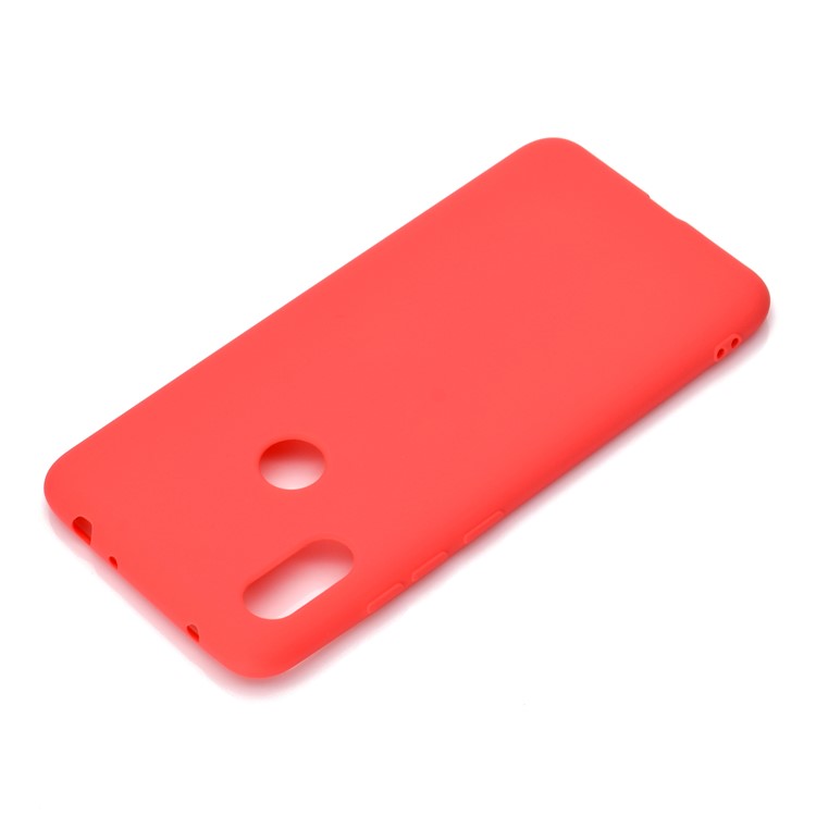 Solid Color Soft Matte TPU Gel Cover for Xiaomi Redmi Note 6 Pro - Red-4