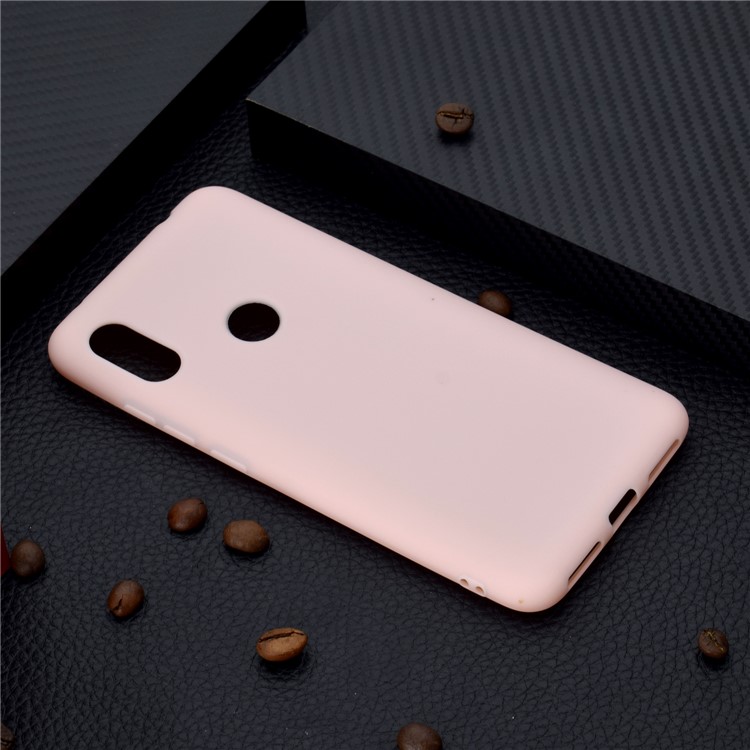 Color Sólido Soft Matte Matte TPU Celebile de Teléfono Celular Para Xiaomi Redmi Note 6 Pro - Rosado-6