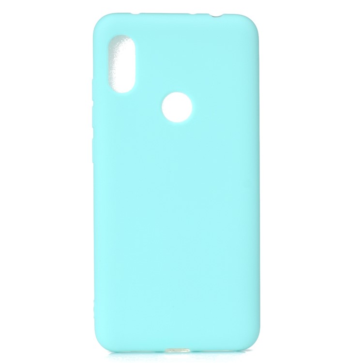 Solid Color Soft Matte TPU Protection Casing for Xiaomi Redmi Note 6 Pro - Cyan-2