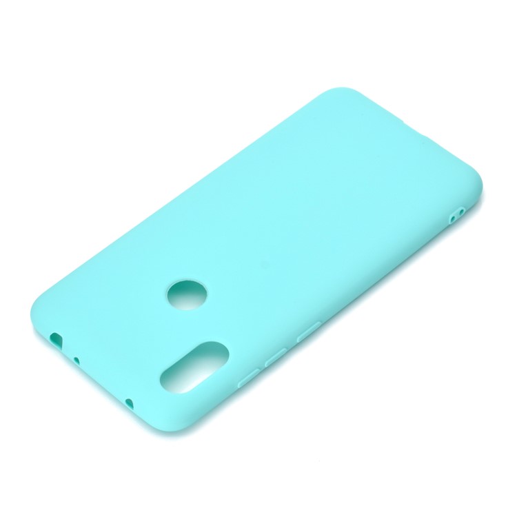 Solid Color Soft Matte TPU Protection Casing for Xiaomi Redmi Note 6 Pro - Cyan-4