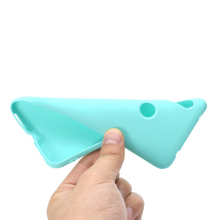 Solid Color Soft Matte TPU Protection Casing for Xiaomi Redmi Note 6 Pro - Cyan-5
