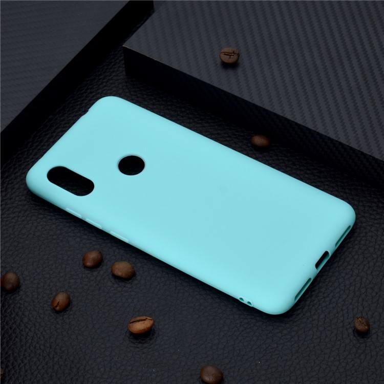 Solid Color Soft Matte TPU Protection Casing for Xiaomi Redmi Note 6 Pro - Cyan-6