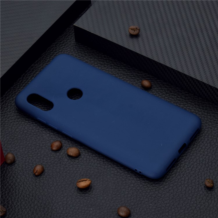 Solid Color Soft Matte TPU Mobile Cover for Xiaomi Redmi Note 6 Pro - Dark Blue-6