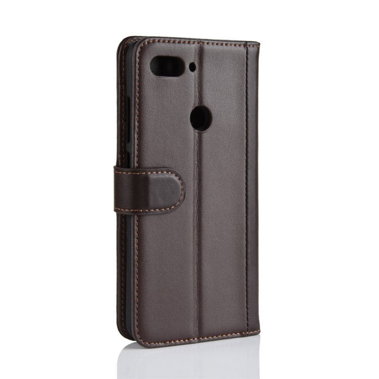 Split Leather Protection Cover Shell with Stand Wallet for Xiaomi Mi 8 Lite / Mi 8 Youth (Mi 8X) - Brown-3