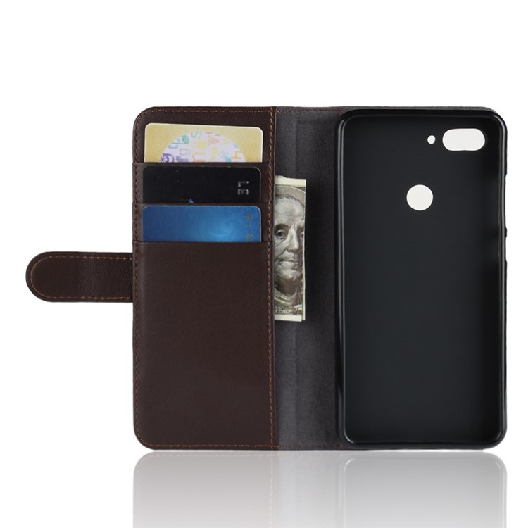 Split Leather Protection Cover Shell with Stand Wallet for Xiaomi Mi 8 Lite / Mi 8 Youth (Mi 8X) - Brown-6