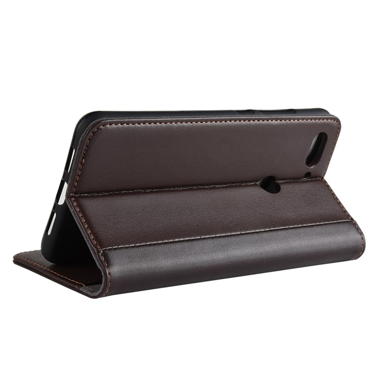Split Leather Protection Cover Shell with Stand Wallet for Xiaomi Mi 8 Lite / Mi 8 Youth (Mi 8X) - Brown-8