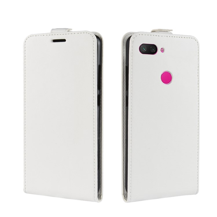 Crazy Horse Vertical Leather Card Holder Cover for Xiaomi Mi 8 Lite / Mi 8 Youth (Mi 8X) - White-2