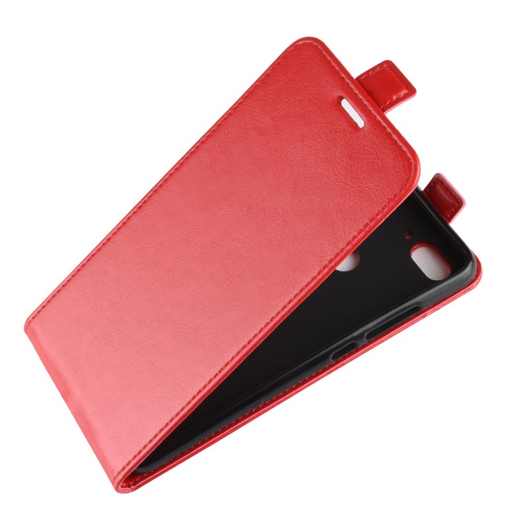 Crazy Horse Vertical Leather Card Holder Shell Case for Xiaomi Mi 8 Lite / Mi 8 Youth (Mi 8X) - Red-3