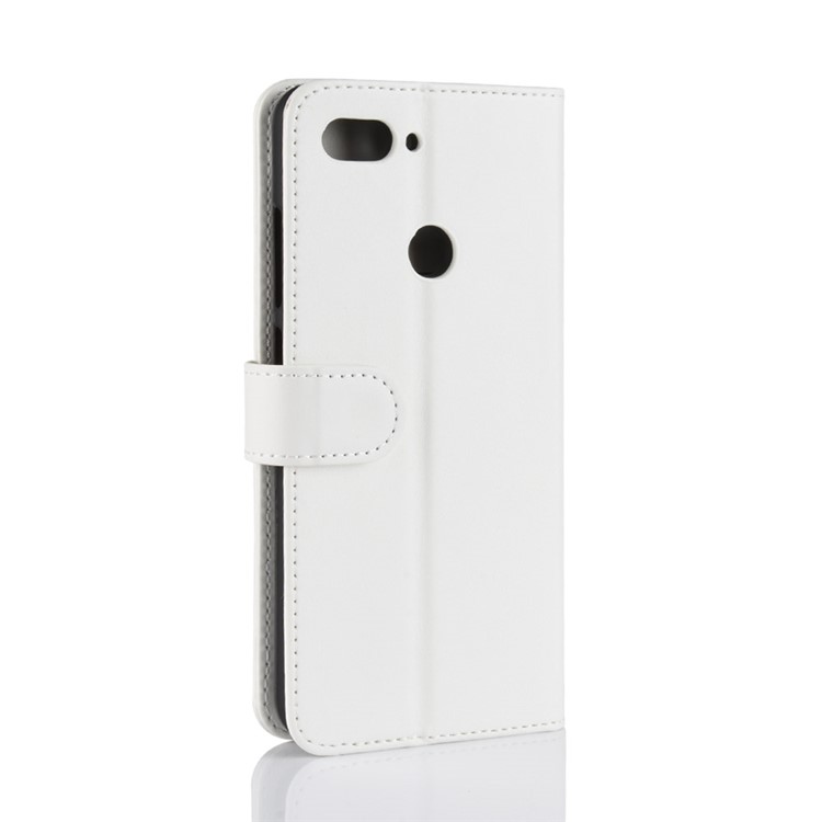Crazy Horse Wallet Stand Leather Mobile Cover for Xiaomi Mi 8 Lite/Mi 8 Youth (Mi 8X) - White-4