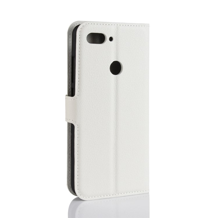 Litchi Texture Wallet Leather Mobile Cover for Xiaomi Mi 8 Lite / Mi 8 Youth (Mi 8X) - White-3